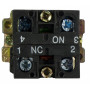 Перемикач "I-O" 1NO+1NC 22мм з підсвічуванням зелений LED 220V 2 положення [A0140010012] XB2-BK2365 АСКО