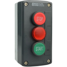 Пост трехместный "Старт-Стоп-Сигнал" 2.5А(220V) 1NO+1NC IP54 красный индикатор [A0140020070] XAL-D376 АСКО