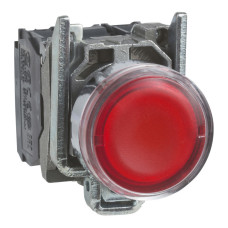 Кнопка управления 1NO+1NC 22мм с подсветкой красный LED 24V самовозвратом [XB4BW34B5] Harmony XB4 Schneider Electric