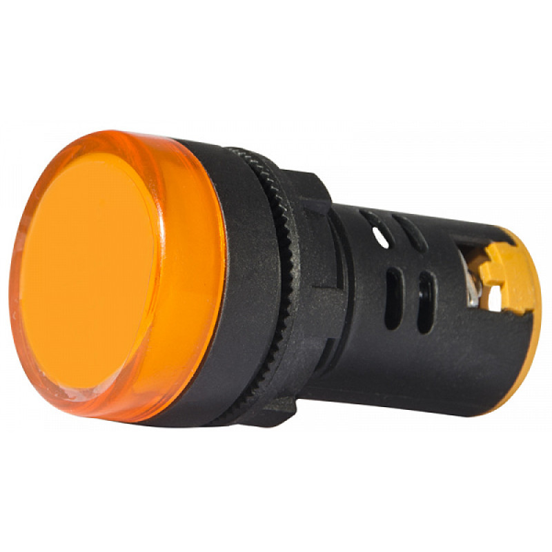 Лампа сигнальная 22мм желтый LED 12V АC/DC [A0140030161] AD22-22DS АСКО
