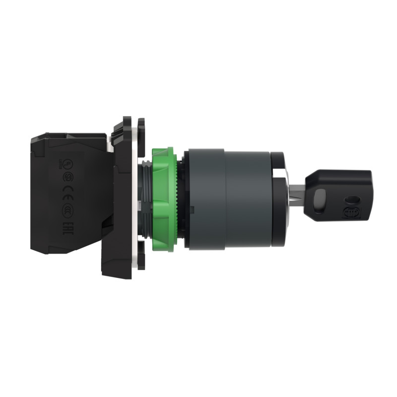 Переключатель "I-O" 1NO 22мм без подсветки черный с ключом [XB5AG61] Harmony XB5 Schneider Electric