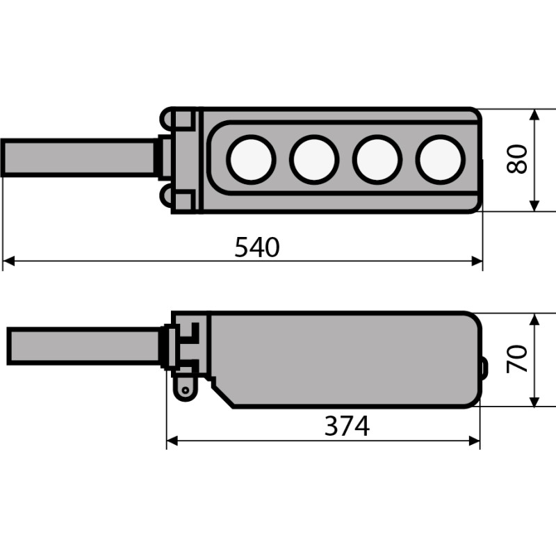 Тельферный пост 8-положень 8NO+1NC с блокировкой, с ключом, одна скорость IP65 [A0140050023] XAL-B3-8713К АСКО