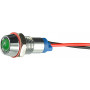Лампа сигнальная 8мм зеленый LED 220V AC металл [A0140030216] AС22C-8 АСКО