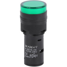 Лампа сигнальная 16мм зеленый LED 24V АС/DC [s009011] e.ad16.24.green E.NEXT