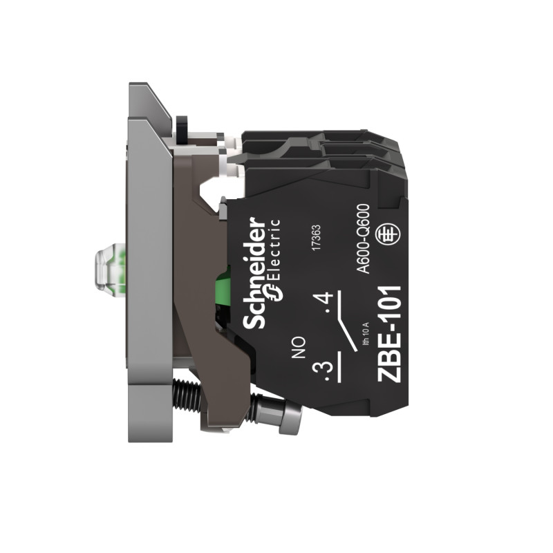 Кнопка с подсветкой 1NO+1NC LED белая 24V [ZB4BW0B15] Harmony XB4 Schneider Electric