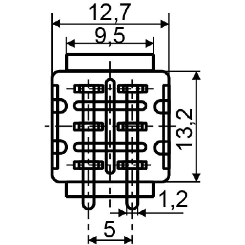 Тумблер "ON-ON" 2CO 3А 250V 2 положения 6 контактов с фиксацией [A0140060017] MTS-202 АСКО