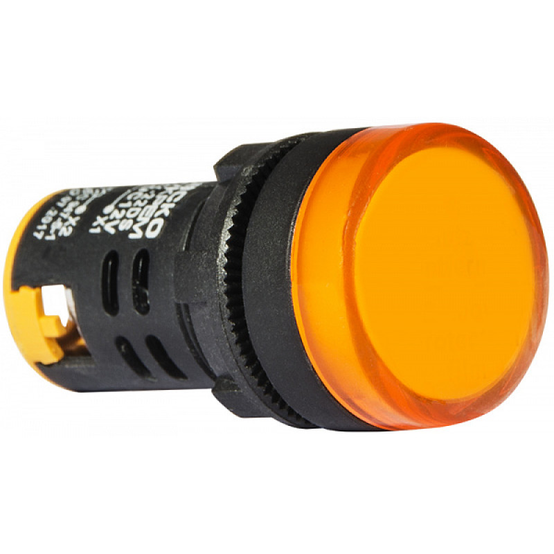 Лампа сигнальная 22мм желтый LED 12V АC/DC [A0140030161] AD22-22DS АСКО