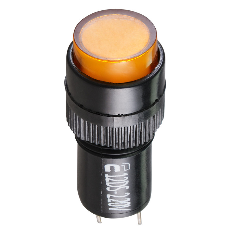 Лампа сигнальная 22мм желтый LED 220V АC [A0140030192] AD22E-12DS АСКО
