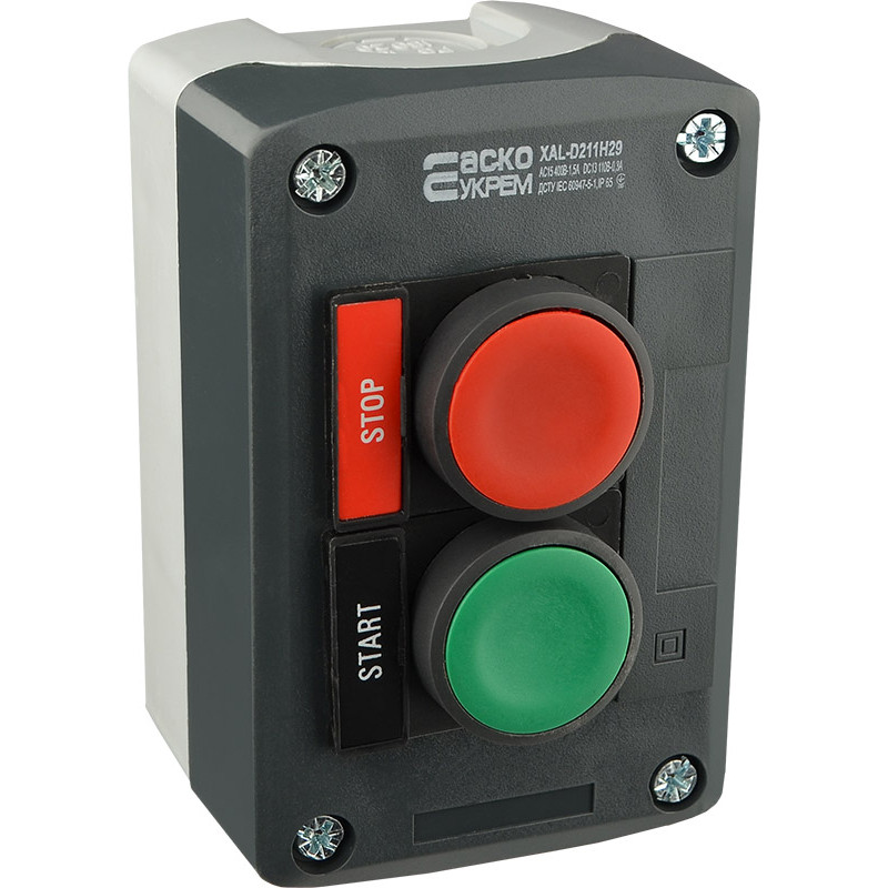 Пост двомісний "Старт-Стоп" 2.5А(220V) 1NO+1NC IP54 [A0140020060] XAL-D211H29 АСКО