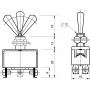 Тумблер "ON-OFF-ON" 4NO 10А 250V 3 положения 6 контактов [A0140060006] 1322 АСКО