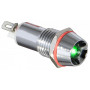 Лампа сигнальная 10мм зеленый LED 220V AC металл [A0140030123] AD22C-10 АСКО