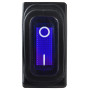 Переключатель 1 клавиша 1NO 28мм с подсветкой синий неон 220V IP54 [A0140040038] KCD3-101NW BL/B АСКО