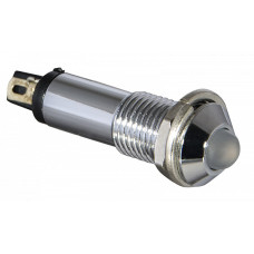 Лампа сигнальная 8мм белый LED 220V AC металл [A0140030092] AD22B-8 АСКО