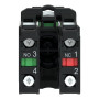 Кнопка управления 1NO+1NC 22мм без подсветки красная [XB5AA45] Harmony XB5 Schneider Electric