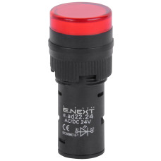 Лампа сигнальная 22мм красный LED 24V АС/DC [s009021] e.ad22.24.red E.NEXT