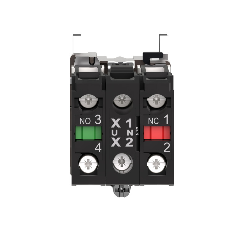Кнопка с подсветкой 1NO+1NC LED белая 24V [ZB4BW0B15] Harmony XB4 Schneider Electric