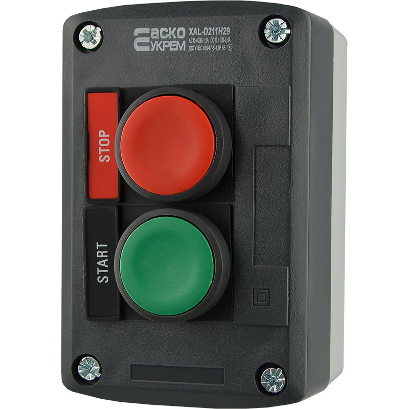Пост двомісний "Старт-Стоп" 2.5А(220V) 1NO+1NC IP54 [A0140020060] XAL-D211H29 АСКО