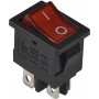 Перемикач 1 клавіша 2NO 10.2мм з підсвічуванням червоний неон 220V IP65 [A0140040062] KCD1-4-201N R/B АСКО
