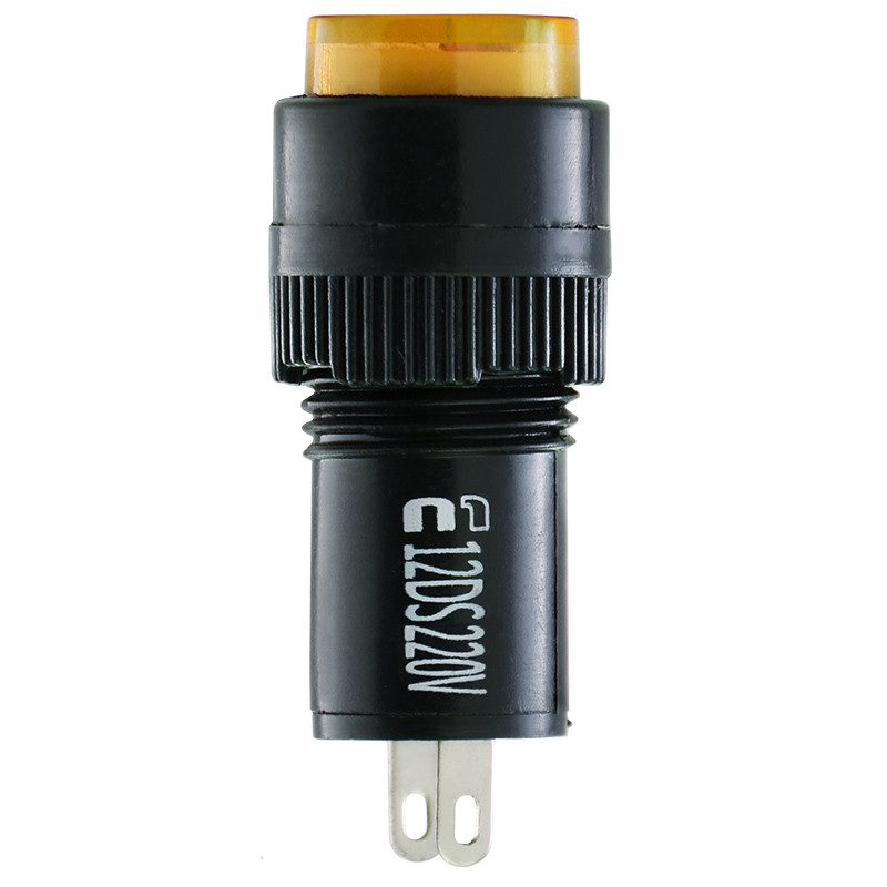 Лампа сигнальная 22мм желтый LED 220V АC [A0140030192] AD22E-12DS АСКО