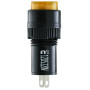Лампа сигнальная 22мм желтый LED 220V АC [A0140030192] AD22E-12DS АСКО
