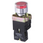 Кнопка управления 1NC 22мм с подсветкой красный неон 220V [A0140010022] XB2-BW3471(72) АСКО