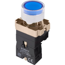 Кнопка управления 1NO 22мм с подсветкой синий LED 220V [p0810105] e.mb.bw3661 E.NEXT