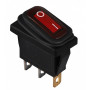 Переключатель 1 клавиша 1NO 28мм с подсветкой красный неон 220V IP54 [A0140040036] KCD3-101NW R/B АСКО