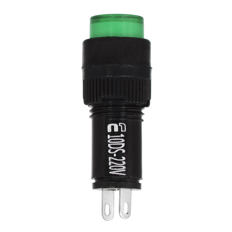 Лампа сигнальна 22мм зелений LED 220V АC [A0140030179] AD22E-10DS АСКО