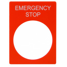 Табличка маркировочная установочный Ø22мм "STOP" красная для кнопок XB2 [A0140010075] АСКО
