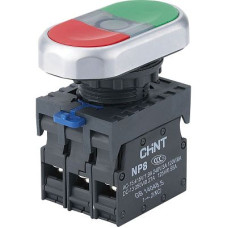 Кнопка Пуск-Стоп 1NO+1NC 22мм с подсветкой красный LED 220V IP65 [667174] NP8-11SD CHINT