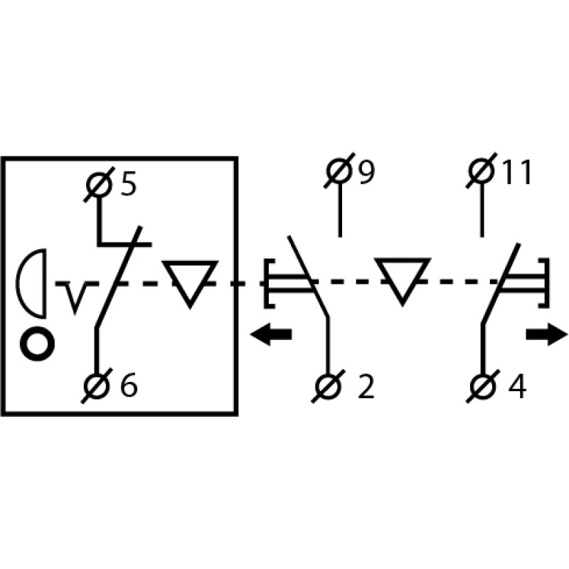 Тельферний пост 2-положення 2NO одна швидкість IP65 [A0140050010] XAL-B3-271 АСКО