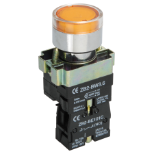 Кнопка управления 1NO 22мм с подсветкой желтый LED 230V [BBT50-BW-K05] LAY5-BW3561 УЕК