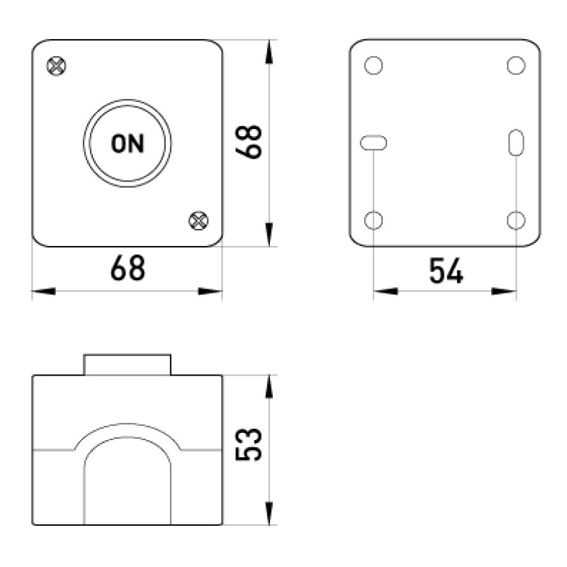 Пост одноместный "Старт" 4.5А(230V) 1NO IP54 [s006008] e.cs.stand.xal.d.104 E.NEXT