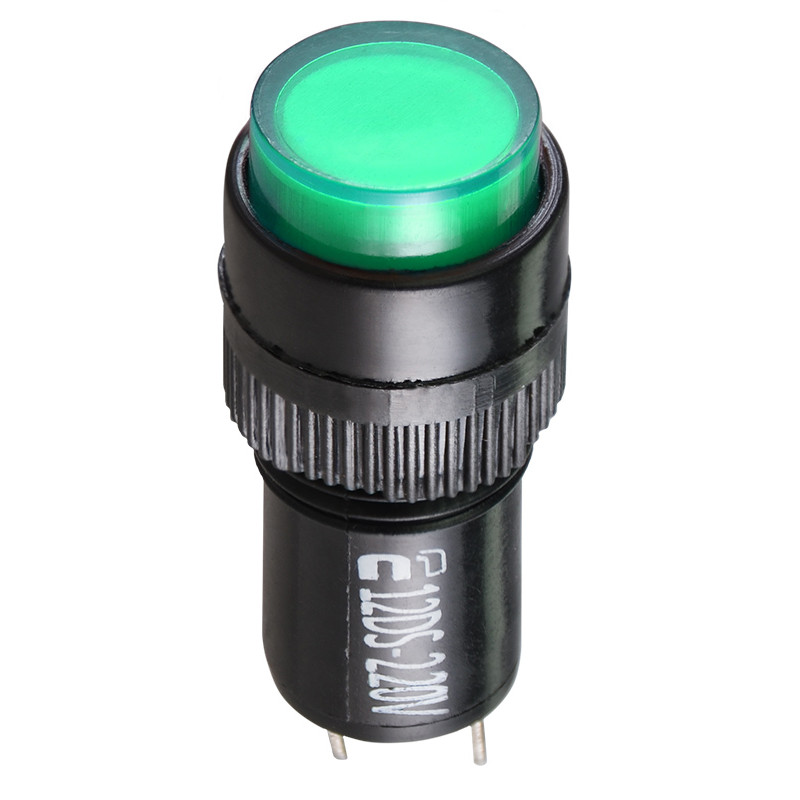 Лампа сигнальна 22мм зелений LED 220V АC [A0140030190] AD22E-12DS АСКО