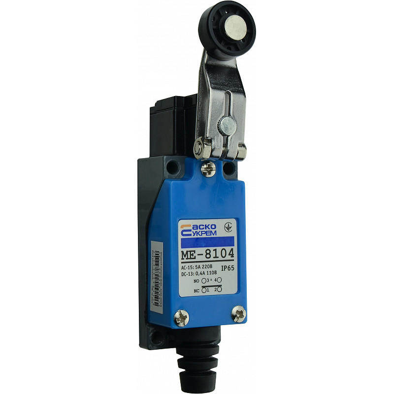 Выключатель концевой 1NO+1NC 5A 220V рычаг с роликом [A0050030012] МЕ 8104 АСКО