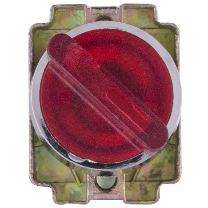 Переключатель "I-O" 1NO+1NC 22мм с подсветкой красный LED 220V 2 положения [A0140010067] XB2-BK2465 АСКО