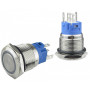 Кнопка металлическая плоская 1NO+1NC 19мм с подсветкой красный LED 24V [A0140010139] TYJ 19-271 АСКО