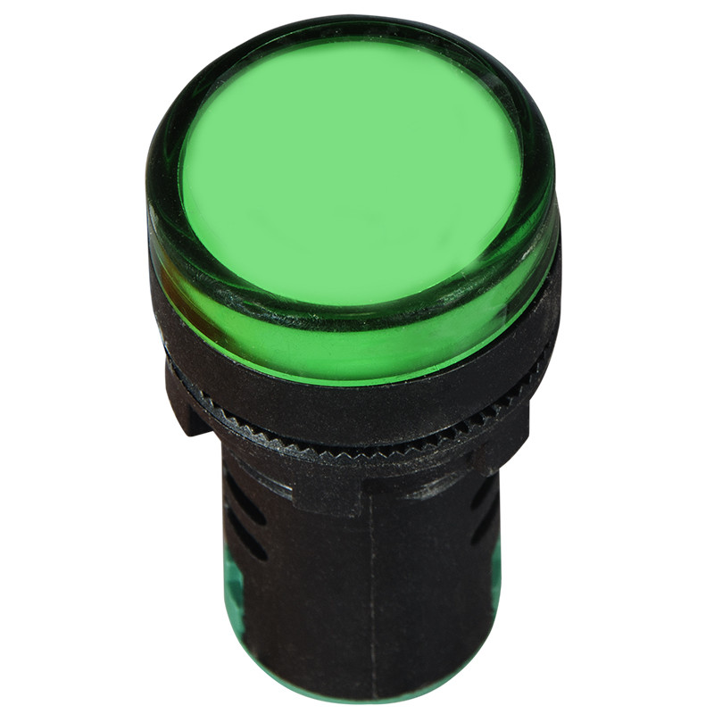Лампа сигнальная 22мм зеленый LED 12V АC/DC [A0140030162] AD22-22DS АСКО
