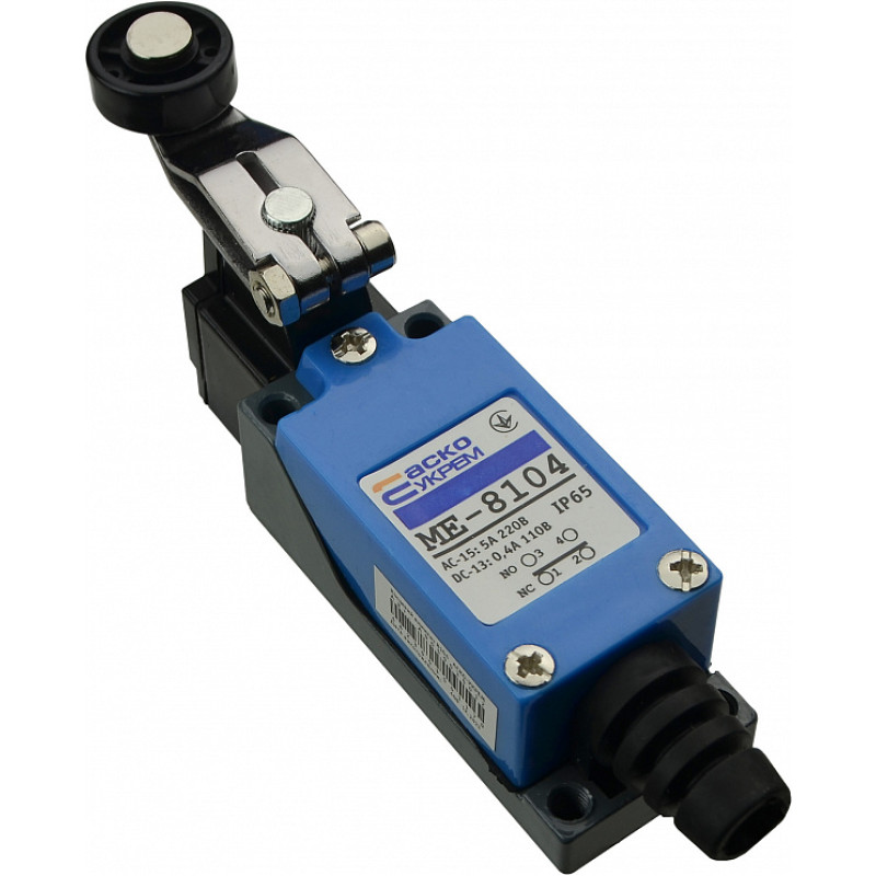 Выключатель концевой 1NO+1NC 5A 220V рычаг с роликом [A0050030012] МЕ 8104 АСКО