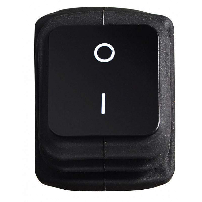 Переключатель 1 клавиша 2NO 28.5мм без подсветки черная IP54 [A0140040113] KCD2-201W B/B АСКО