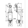 Выключатель концевой 1NO+1NC 5A 220V рычаг с роликом [A0050030012] МЕ 8104 АСКО
