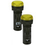 Лампа сигнальна 16мм матова жовтий LED 24V AC/DC [4771602] ECLI-16-024C-Y ETI
