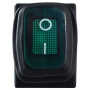 Перемикач 1 клавіша 2NO 19.2мм з підсвічуванням зелений неон 220V IP65 [A0140040066] KCD1-4-201NW GR/B АСКО
