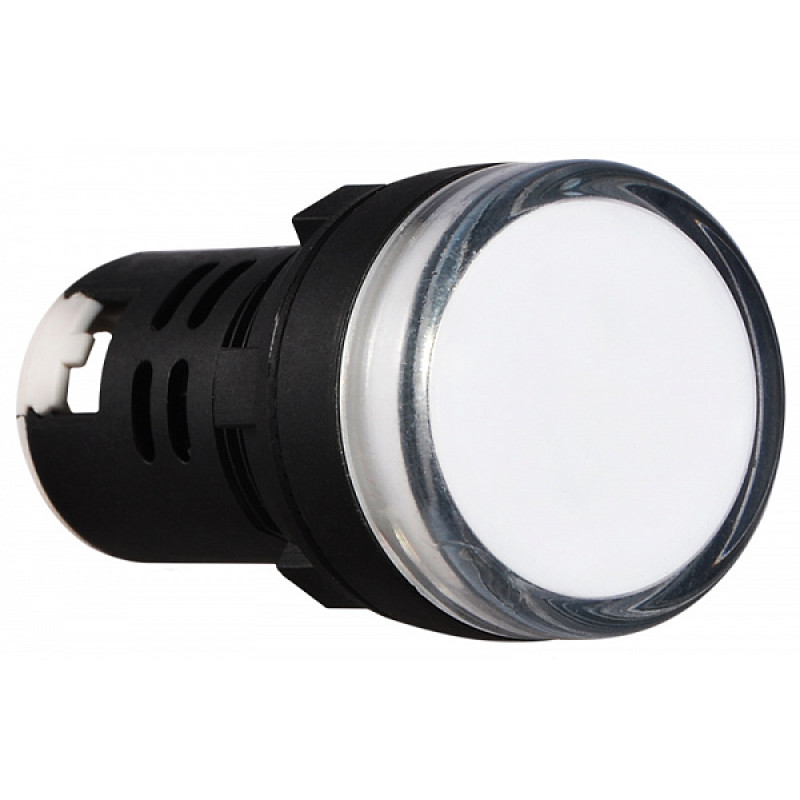 Лампа сигнальная 22мм белый LED 220V DC [A0140030080] AD22-22DS АСКО