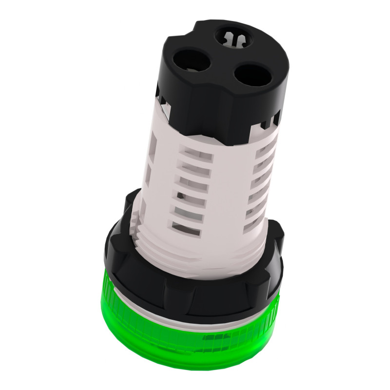 Лампа сигнальная 22мм 250V AC BA 9s зеленый без лампи [XB7EV63P] Harmony XB7 Schneider Electric