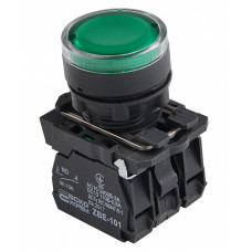 Кнопка управления 1NO+1NC 22мм с подсветкой зеленый LED 220V [A0140010173] TB5-AW33M5 АСКО