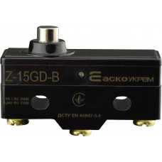 Микропереключатель 1NO+1NC 15А 250V IP20 широкий шток [A0050040008] Z-15GD-B АСКО