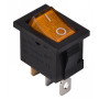 Переключатель 1 клавиша 1NO 19.2мм с подсветкой желтый неон 220V [A0140040055] KCD1-2-101N YL/B АСКО