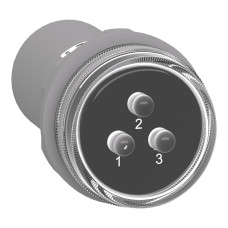 Лампа сигнальная 3 фази 30мм 400V AC LED белый [XB5EV57L4] Harmony XB5 Schneider Electric