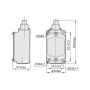 Выключатель концевой 1NO+1NC 5A 220V с плунжером [441039] YBLX-K1/311 CHINT